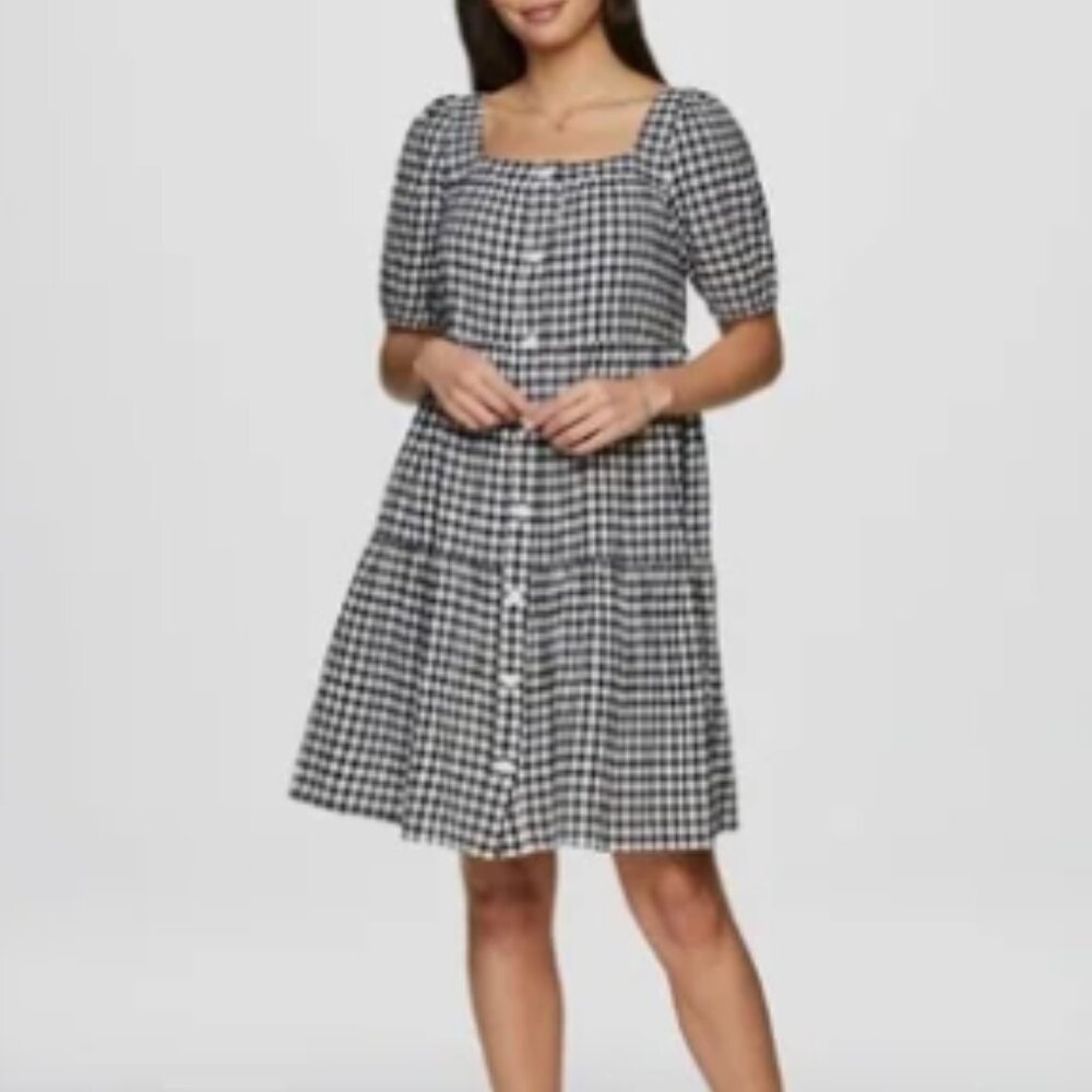 Dex brand black & white check dress size XL.